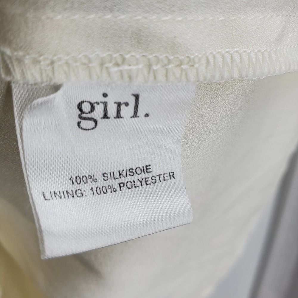 BAND OF OUTSIDERS womens 1/S/4 Girl ivory floral pleated skirt silk dress - Picture 3 of 9